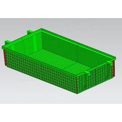 Molde de caja de plástico resistente para furit